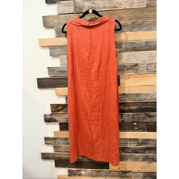 Match Point Women's Linen Cowl Neck Sleeveless pockets size Small - Picture 2 of 8